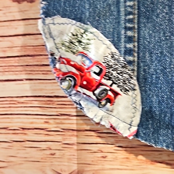 HANDMADE CHRISTMAS DENIM STOCKING or GIFT BAG!🎄🎁 - Picture 2 of 4